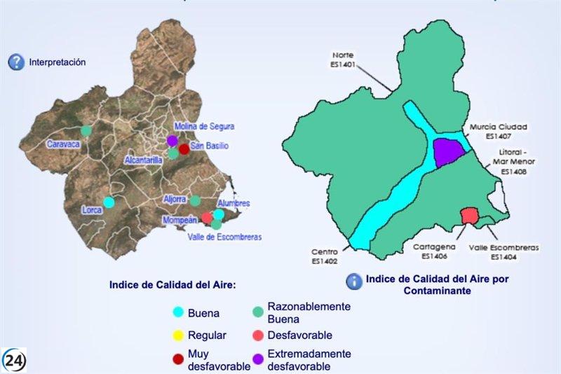 Calidad del aire en Cartagena mejora y se desactivan medidas de prevención