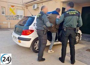 Detenido el presunto autor de un apuñalamiento en Cehegín (Murcia) por la Guardia Civil.