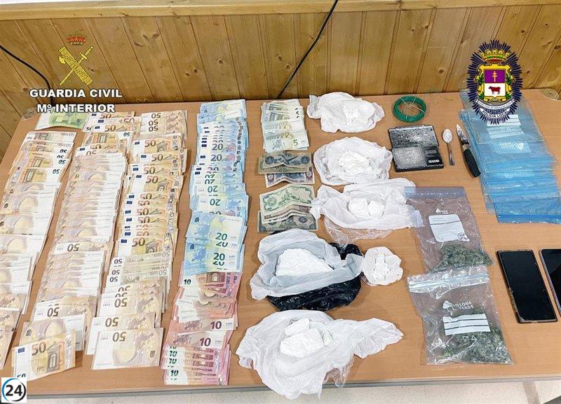 Desarticulado el principal centro de tráfico de cocaína de alta calidad en Caravaca.