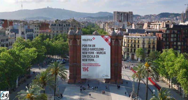 La Región utiliza avanzada tecnología para promover los vuelos directos con Barcelona.