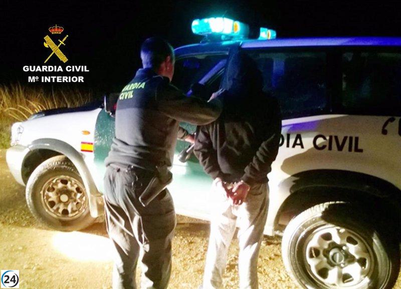 Delincuente veterano arrestado por la Guardia Civil por robo en Cehegín.