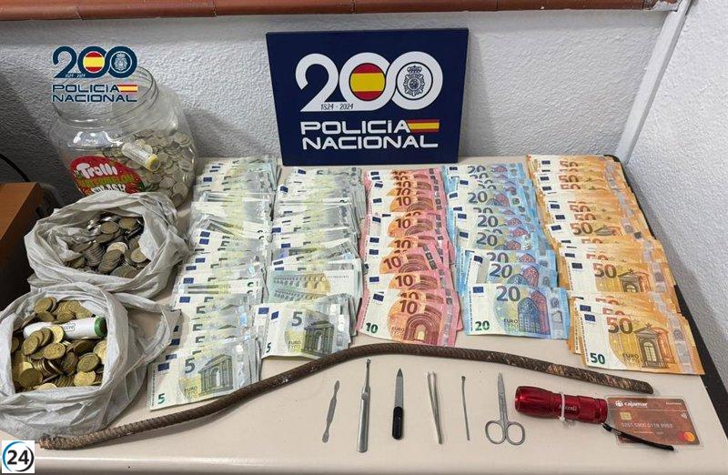 Capturado ladrón con 4.300 euros en Alcantarilla.