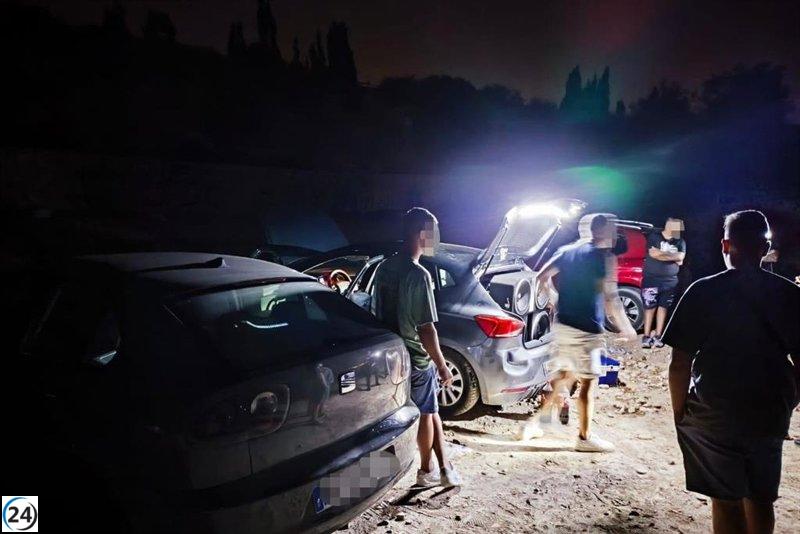 Policía Local de Cartagena interviene en fiesta ilegal en Isla Plana.