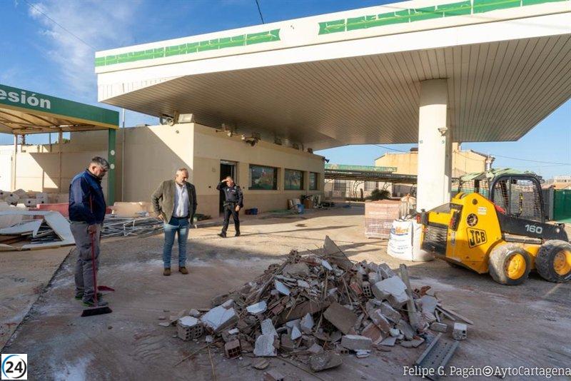 El Ayuntamiento de Cartagena inicia en Cuesta Blanca la construcción del nuevo cuartel de policía, con una duración de cuatro meses.