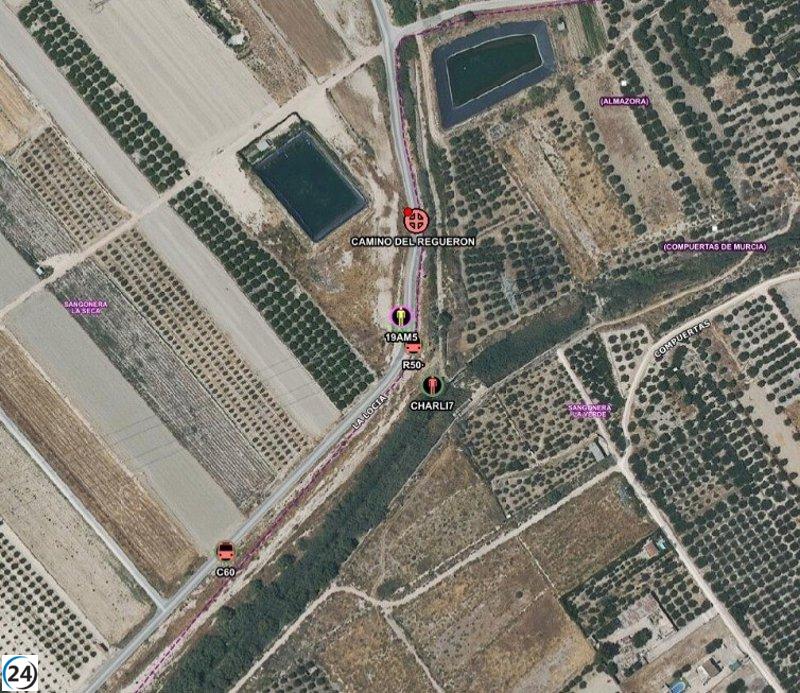 Controlado un incendio en Sangonera la Verde que arrasó 5.000 m² de vegetación.
