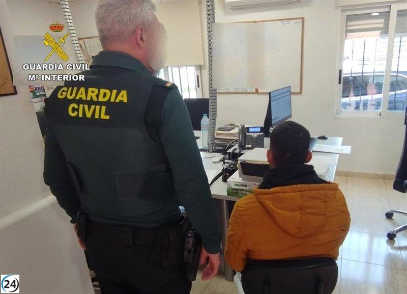 Guardia Civil arresta a sospechoso de agredir sexualmente a una joven en Cieza.