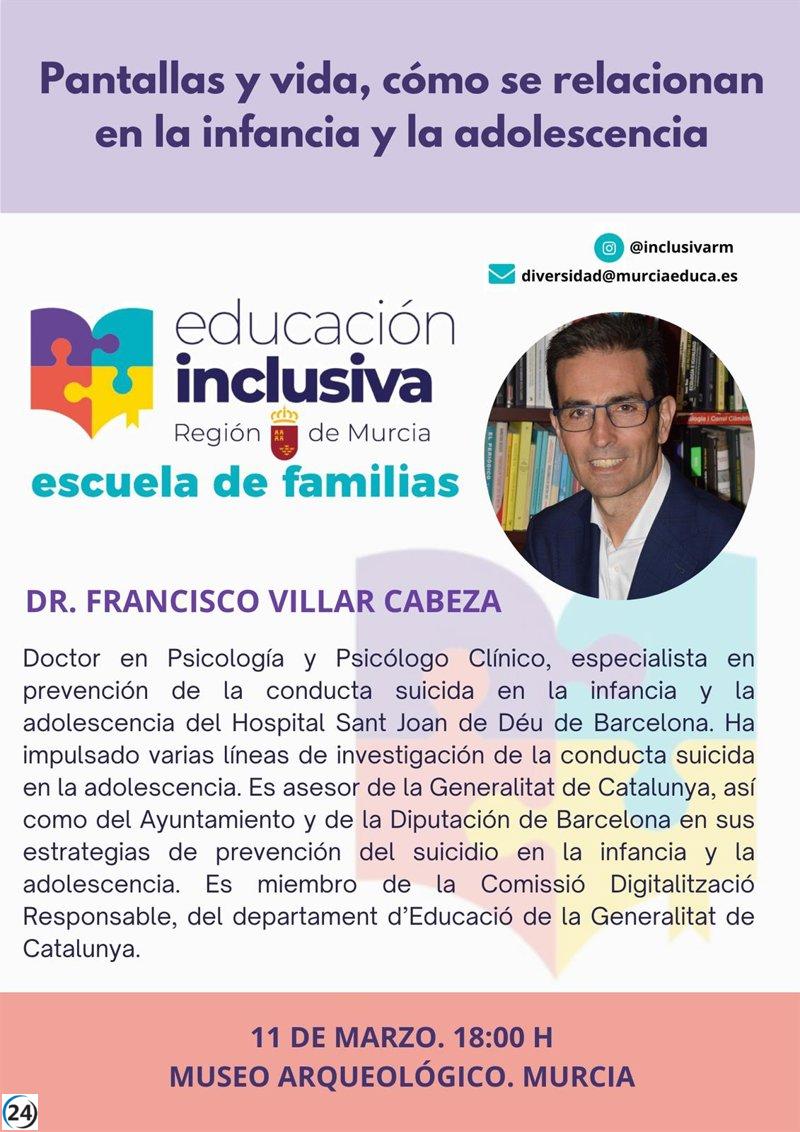 Charlas sobre el impacto de las pantallas en niños y adolescentes en la Escuela para Familias.