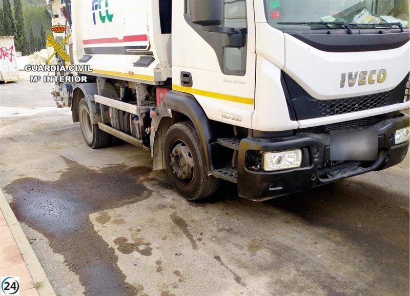 Arrestado por robar gasóleo de un camión de basura en Pliego, Murcia.