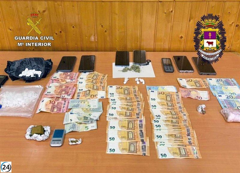 Desmantelan cuatro casas en Caravaca de la Cruz usadas para tráfico de drogas.
