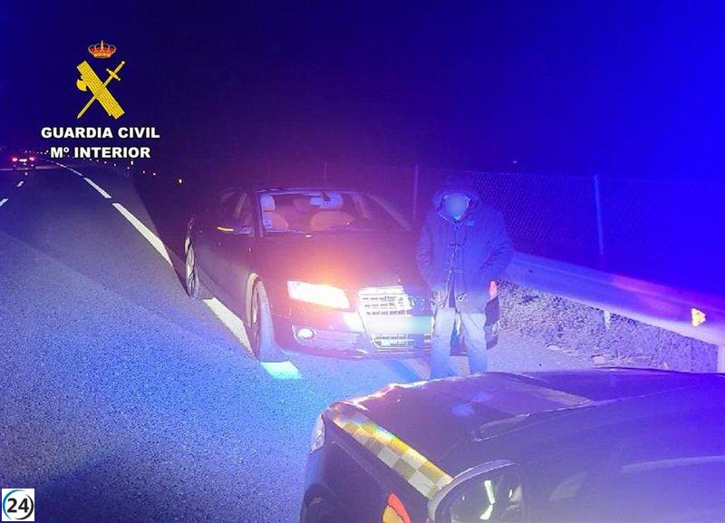 Detienen a un hombre de 74 años tras recorrer 20 km en sentido opuesto en la AP-7.