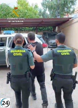 La Guardia Civil captura a ladrón habitual tras asalto a taller en Cieza, Murcia.