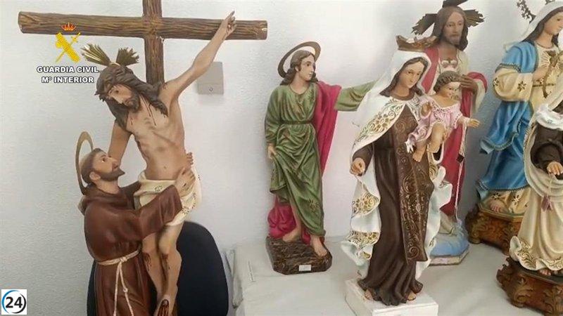 Recuperan más de 50 imágenes religiosas sustraídas en Murcia, Santomera y Alicante.
