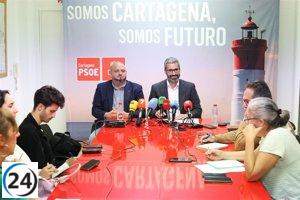 El PSOE propone la creación de la Comarca de Cartagena en la Asamblea Regional.