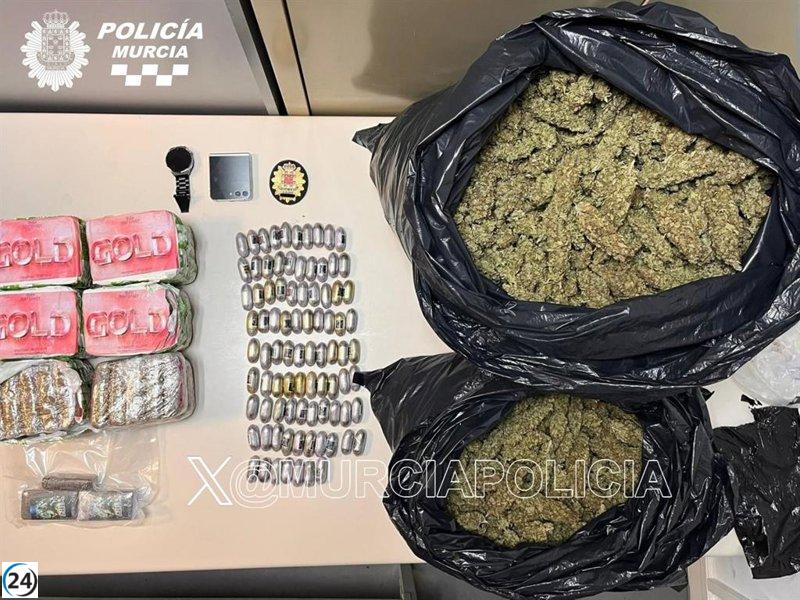 Capturan a un hombre en Los Garres por tráfico de estupefacientes.