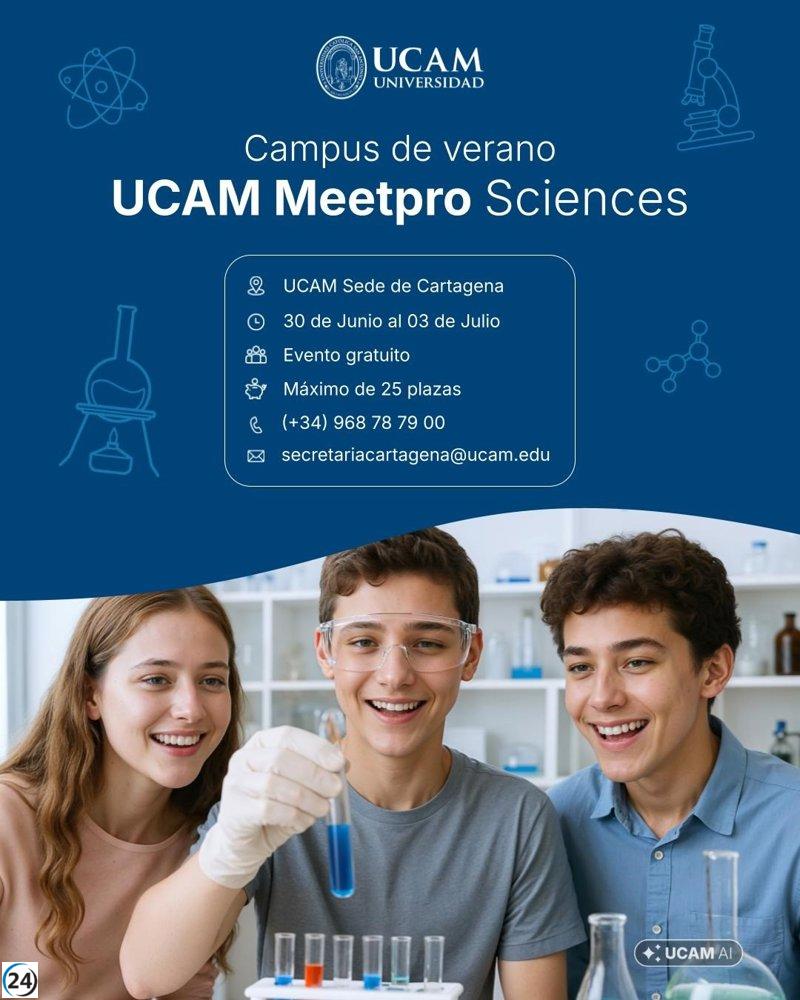 UCAM Cartagena presenta su campus de verano para fomentar el interés científico en los jóvenes.