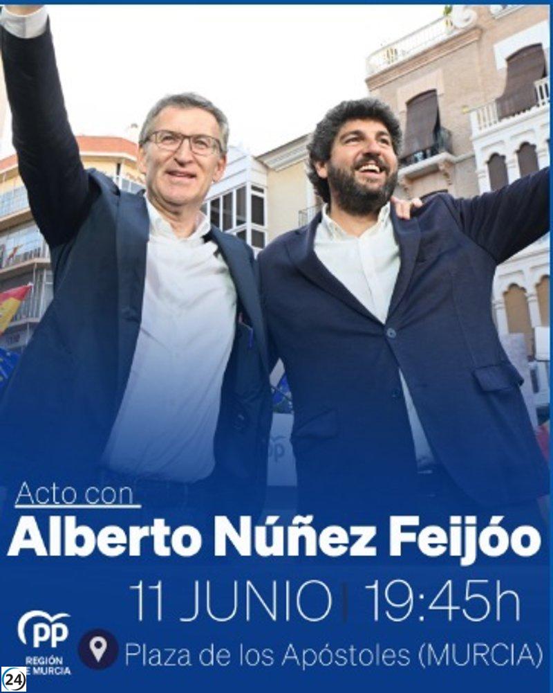 Feijóo se une a López Miras en un evento en Murcia este miércoles.