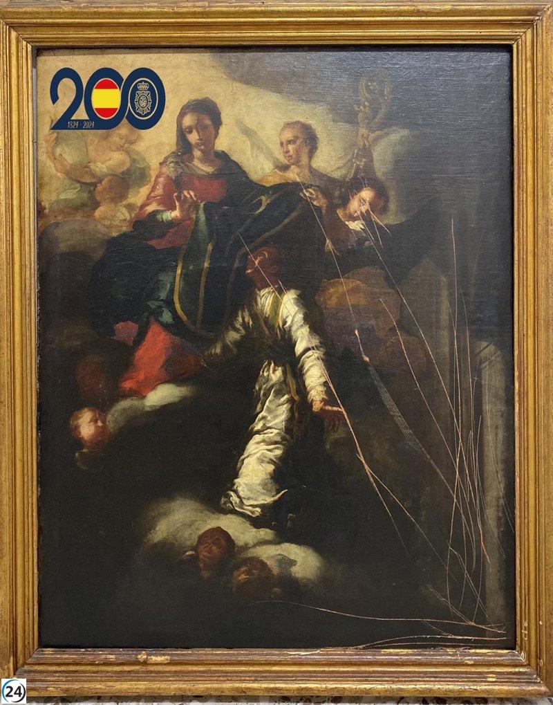 La Policía Nacional recupera un valioso cuadro barroco del siglo XVIII en Murcia.