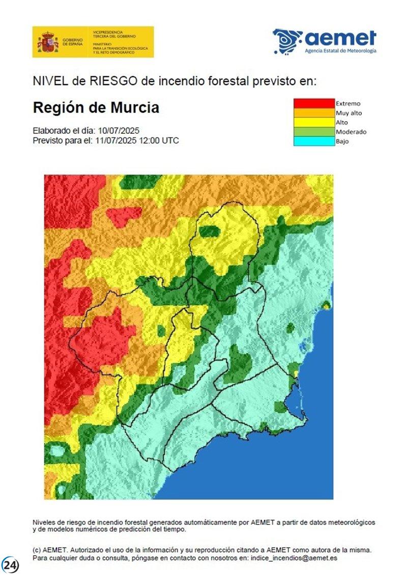 Alerta máxima por incendios forestales en el Noroeste; riesgo elevado en el Altiplano.