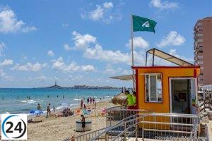 Baquetas de seguridad: La bandera verde ondea en todas las playas de la región este jueves.