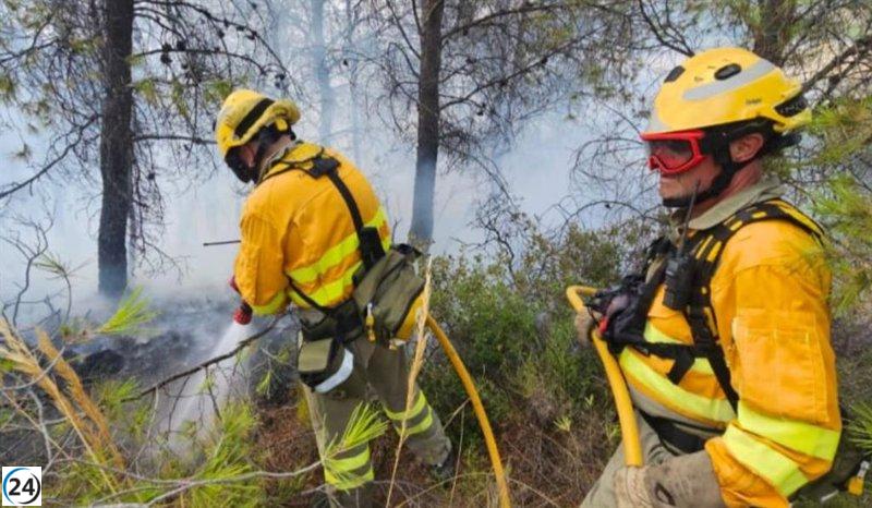 Controlado el incendio en Cañada del Lentisco, Caravaca de la Cruz.