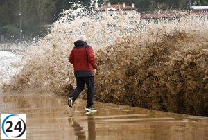 Aumenta la alerta a naranja por tormentas y granizo en la Vega del Segura.
