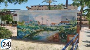 El Esparragal homenajea al artista Saura Mira con un mural sobre 'Amor por la tierra'