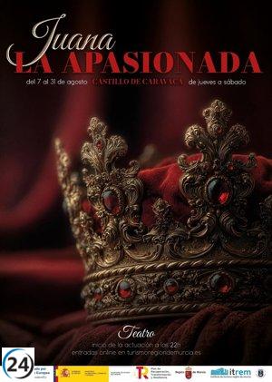 El Castillo de Caravaca revive el teatro en agosto con el debut de 'Juana, la Apasionada'