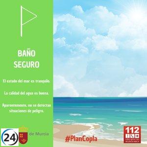 Playas de la Región de Murcia inauguran temporada dominical con bandera verde.