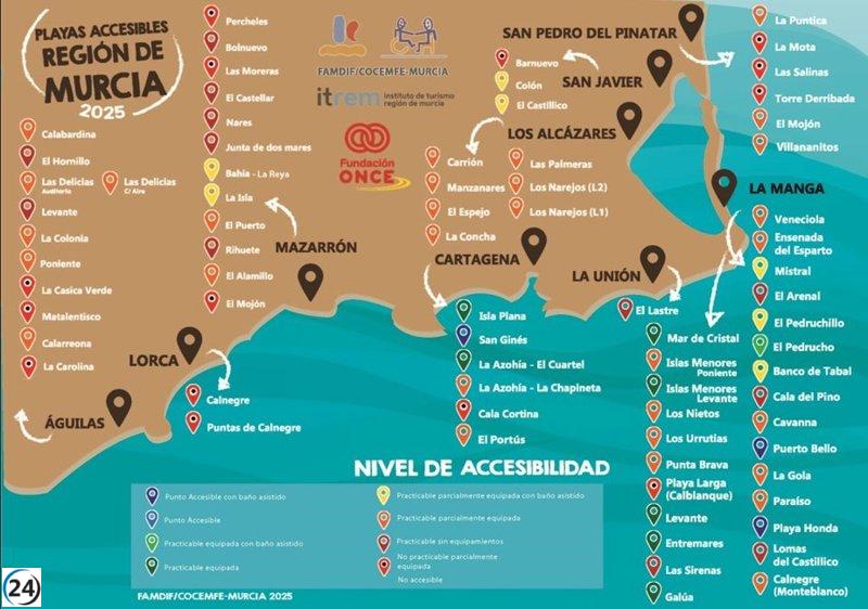 Diez playas de Famdif presentan acceso complicado, con ocho totalmente inaccesibles.
