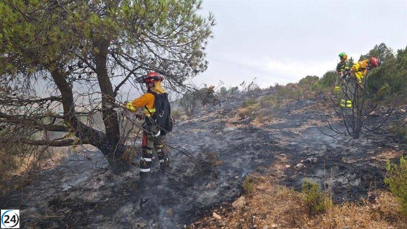 Rayos inician incendios forestales en Moratalla, Caravaca y Jumilla.