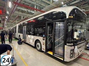 Los primeros siete tranvibuses de Murcia entran en la recta final de su construcción.