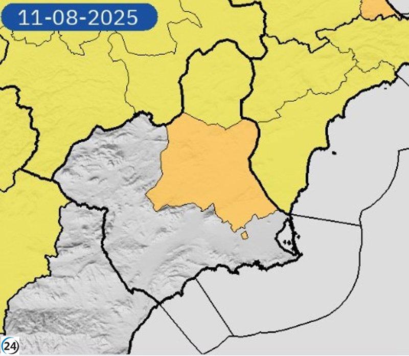 Platemur declara Preemergencia por temperaturas extremas de 40º en la Vega del Segura este lunes.