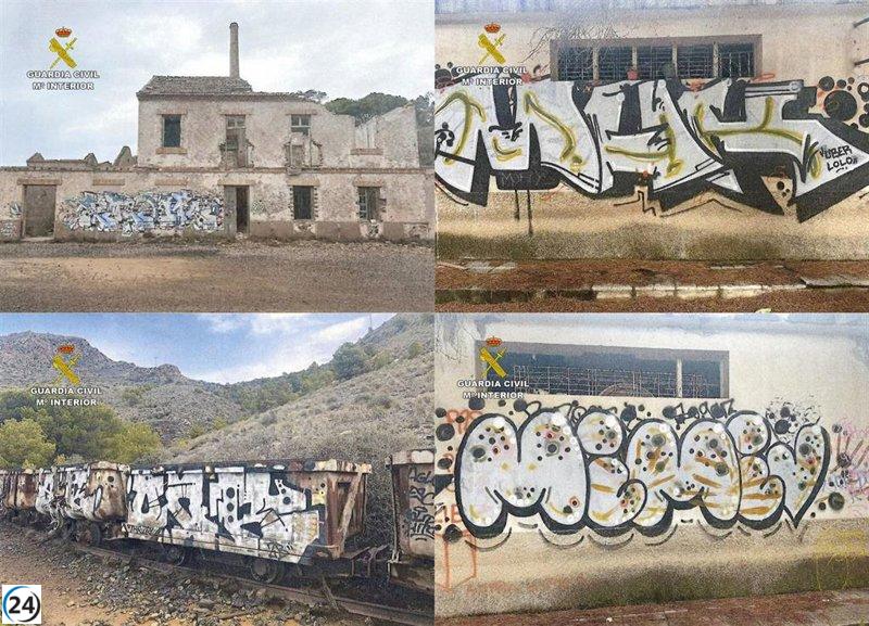 Ocho arrestos por vandalismo en áreas protegidas de las sierras mineras de Cartagena y La Unión.