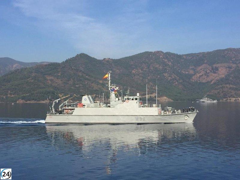 El cazaminas 'Sella' inicia su misión bajo la dirección de la OTAN.