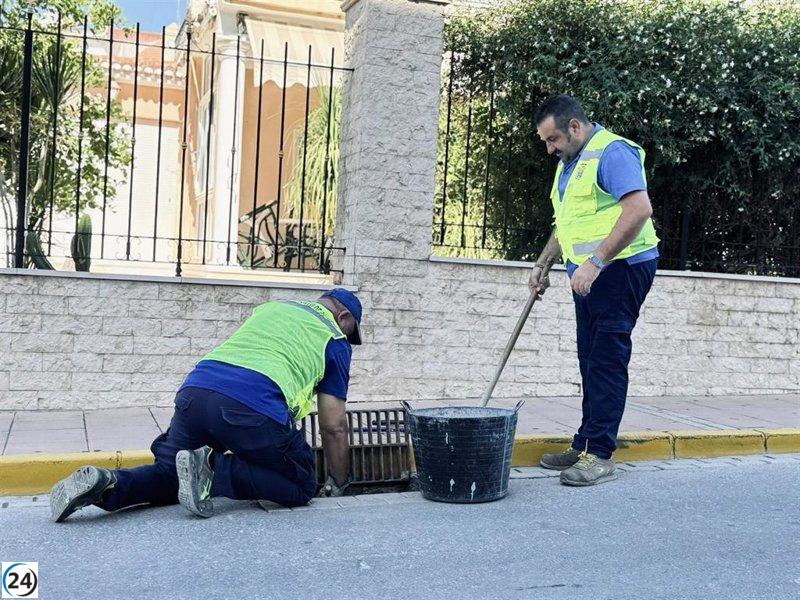 Archena refuerza la limpieza de drenes por alerta de lluvias.