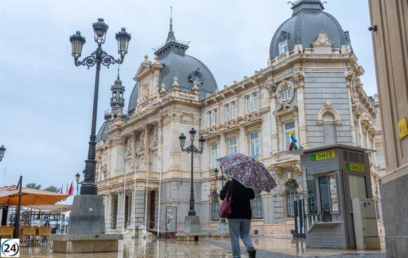 Clases canceladas en el Campo de Cartagena y Mazarrón por alerta roja de lluvias.