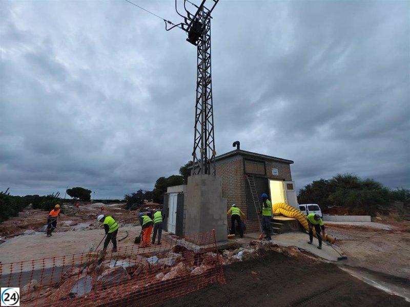 MCT inicia limpieza del canal de abastecimiento en El Mirador, San Javier, tras daños por la dana.