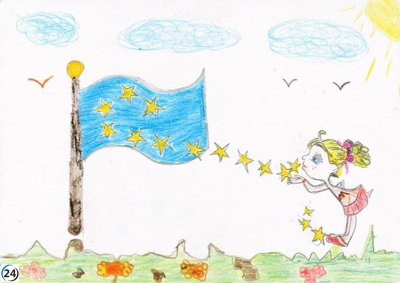 Estudiantes de la Región dan rienda suelta a su creatividad en el XXIV Concurso Infantil sobre Europa.
