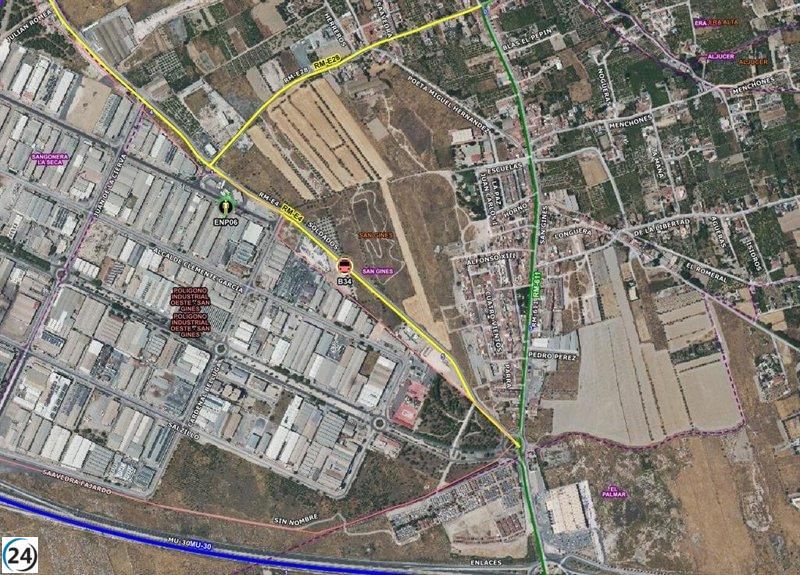 Seis heridos en accidente en San Ginés, Murcia.