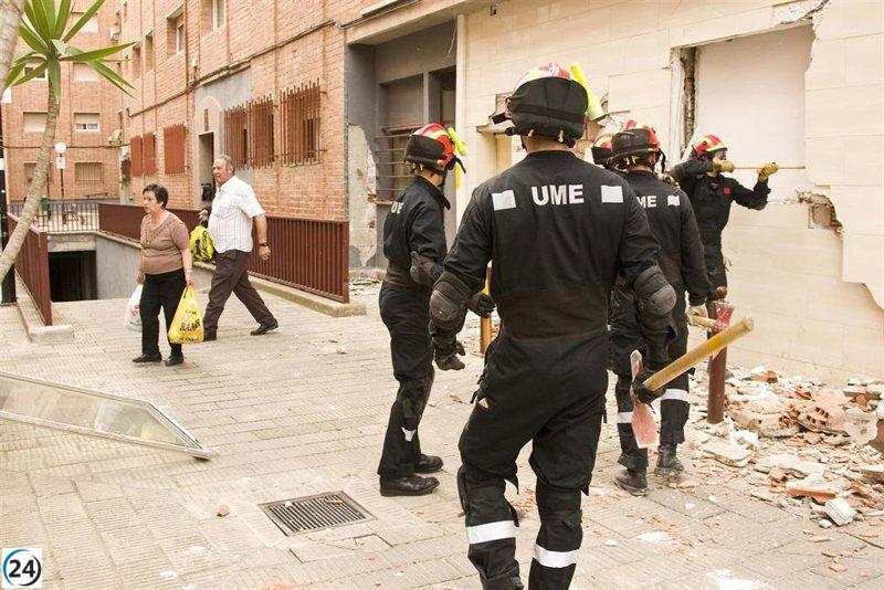 Lorca renombra su rotonda principal como 'Plaza de la Unidad Militar de Emergencias'.