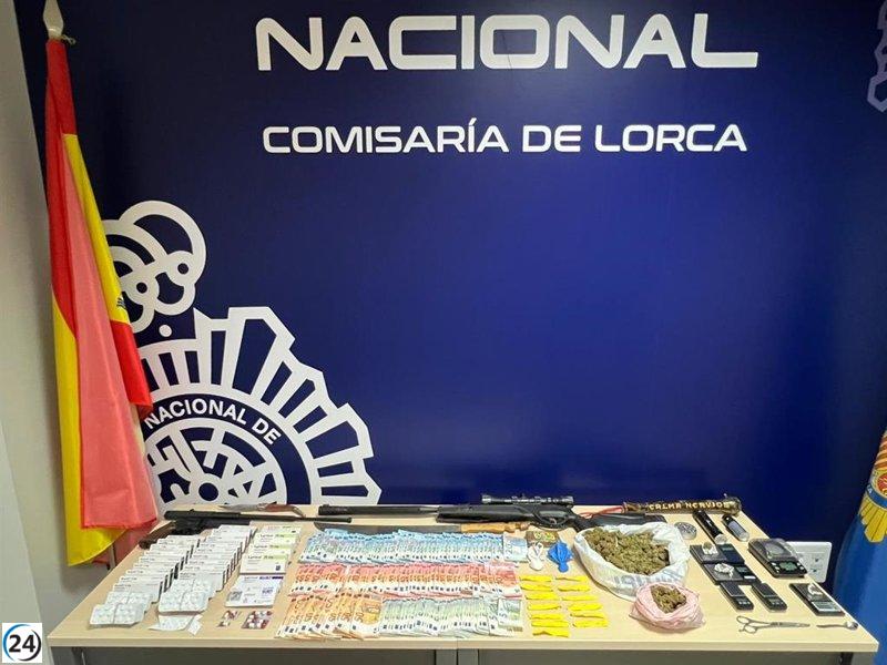 Cuatro arrestos en Lorca por parte de la Policía Nacional en una operación antidrogas.