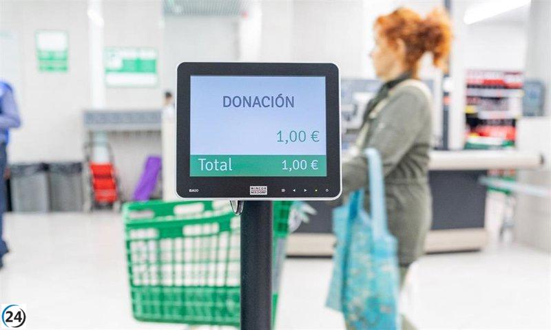 Mercadona en la Región recauda más de 22.500 euros para los Bancos de Alimentos gracias a sus clientes.