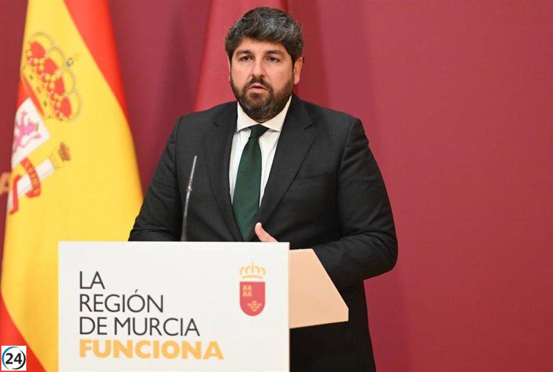 López Miras critica el sistema de financiación del Gobierno, afirmando que solo beneficia a Sánchez, el PSRM y Junqueras.