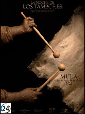 Pablo Espinosa revela el cartel de la Noche de los Tambores de Mula 2026.