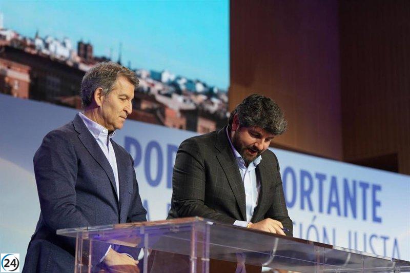 López Miras asegura que el actual modelo no sirve ni el de Junqueras ni el de Sánchez tras firmar la Declaración de Zaragoza.