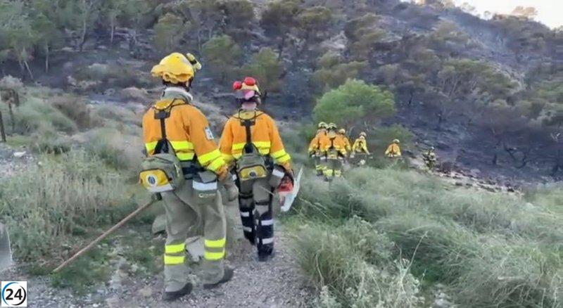 Fuego en Cabo Tiñoso controlado y sin llamas activas.