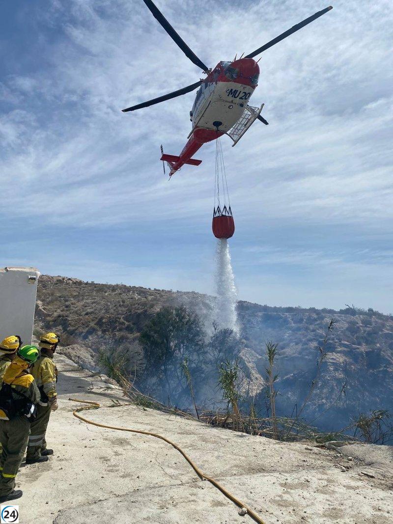 Plan Infomur extingue incendio en rambla de Molina (Murcia).