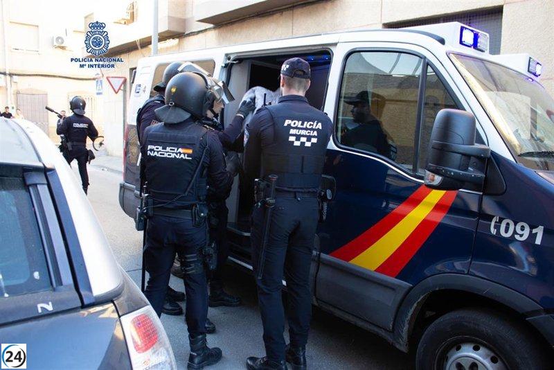Desarticulan punto de venta de drogas en Espíritu Santo, Murcia: 11 detenidos.