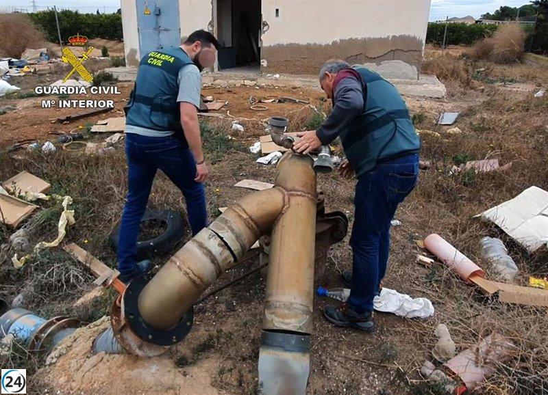 Investigan extracciones ilegales de agua y vertidos irregulares en Murcia a 15 personas.