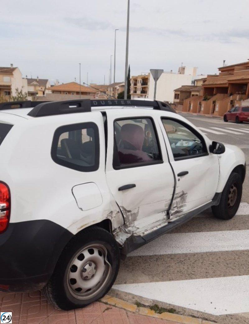 Accidente de tráfico en Ceutí deja a niña de 5 años herida.